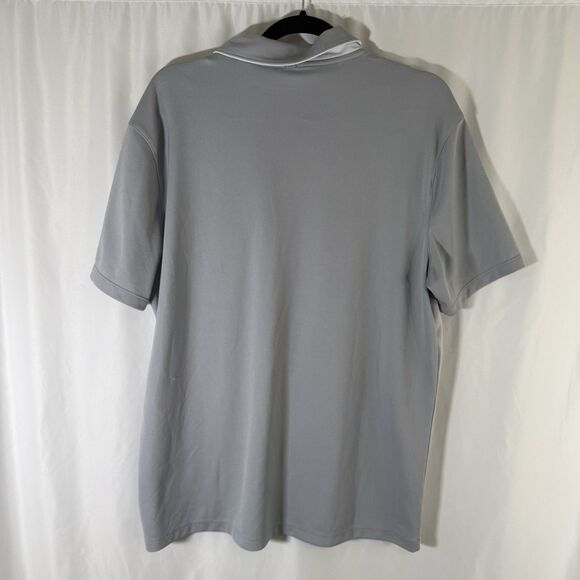 Nike Golf Polo Men's Large Grey Short Sleeve Standard Fit Dri-Fit 2 Tone Polyest - Picture 11 of 14